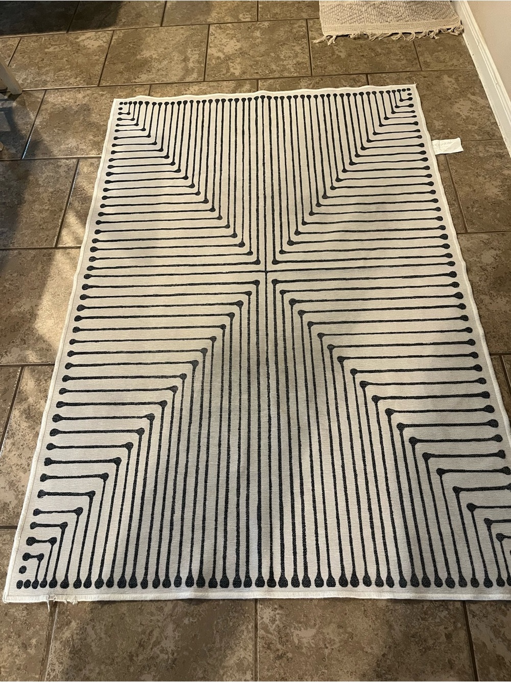 Ruggable Inkdrop black & ivory Jonathan Adler rug - Picture 2 of 10